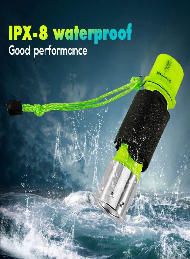 BlueFire Professional 1100 Lumen Diving Flashlight Bright Submarine Light Scuba Safety Lights Waterproof Underwater Torch for Outdoor Under Water Sports (Green (1-Pack)) - Image 2