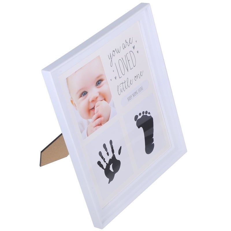 Newborn Baby Hand and Footprint Commemorative Photo Frame Baby Growth Milestone Photo Display Frame - Image 2