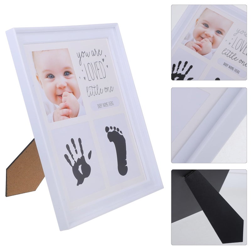 Newborn Baby Hand and Footprint Commemorative Photo Frame Baby Growth Milestone Photo Display Frame - Image 4