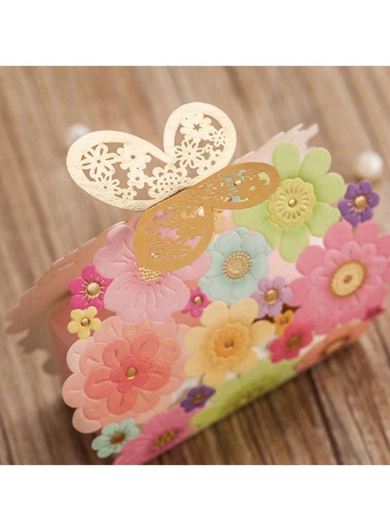 Generic Elegant Floral Butterfly Gift Boxes – Set of 10 Premium Decorative Favor Boxes for Weddings, Birthdays, Baby Showers, and Special Occasions - Image 5