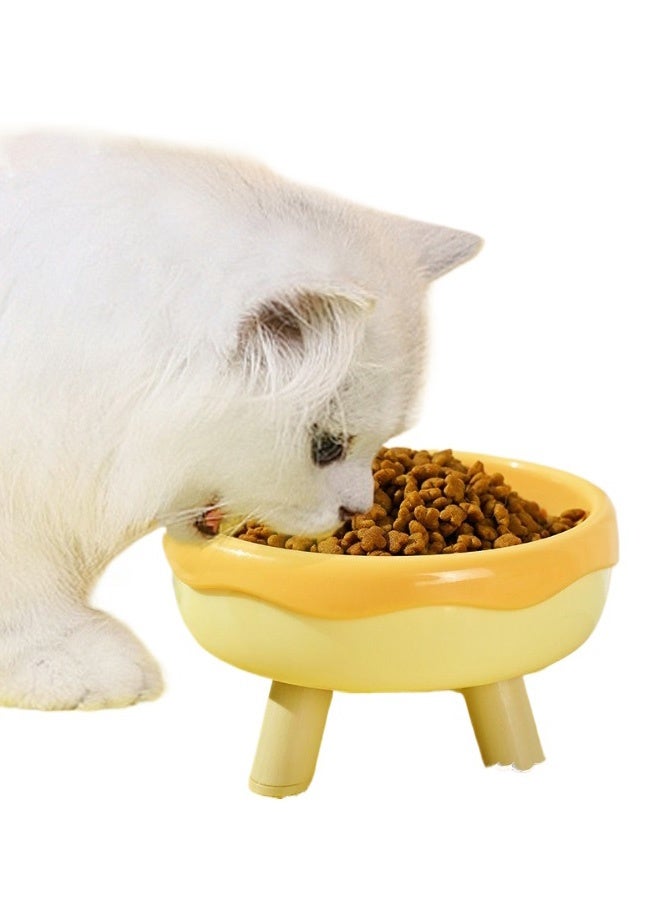 Donut Pet Bowl - Elevated Neck Protection, Slanted Mouth Cute Design, PP Material Pet Food Bowl for Dogs & Cats - Image 1