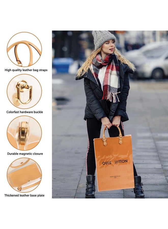 KTNGY Clear PVC DIY Tote Bag Handbag Making Kit Handmade Gift Bag Craft Accessory Tool Set Birthday Holiday Gift Bag, Clear-c, 9.84*4.33*14.2inch - Image 2