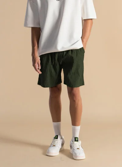 SHAPES TEXTURED JOGGER-WASIT SHORTS