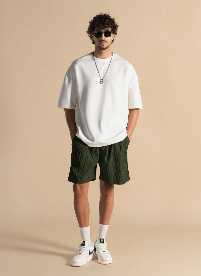SHAPES TEXTURED JOGGER-WASIT SHORTS