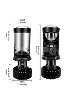 Canbus 90W Spotlight H4 Laser Lamp H4 LED Mini Projector Lens Automotive LED Headlight Bulb 20000LM High Beam Low Beam Headlamp