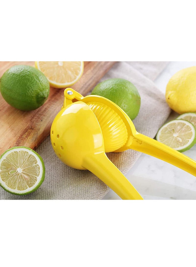 Foodservice Enameled Aluminum Lemon Squeezer Yellow Lime Juicer Citrus Press - Image 3