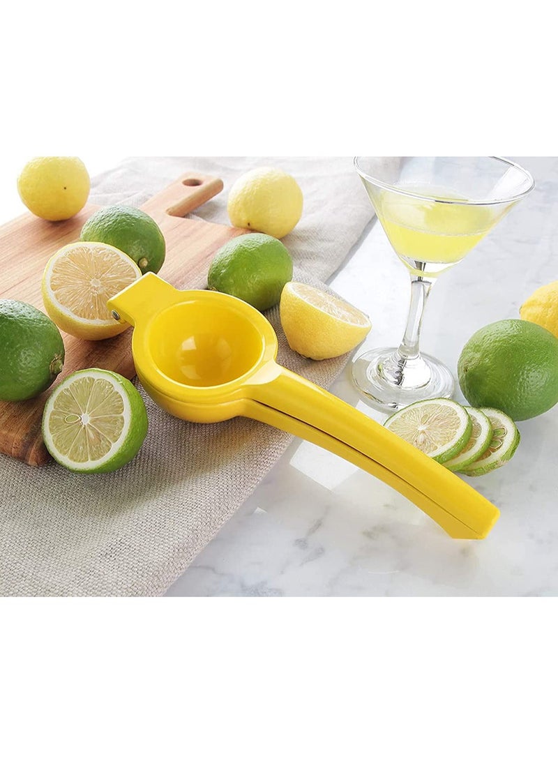 Foodservice Enameled Aluminum Lemon Squeezer Yellow Lime Juicer Citrus Press - Image 2