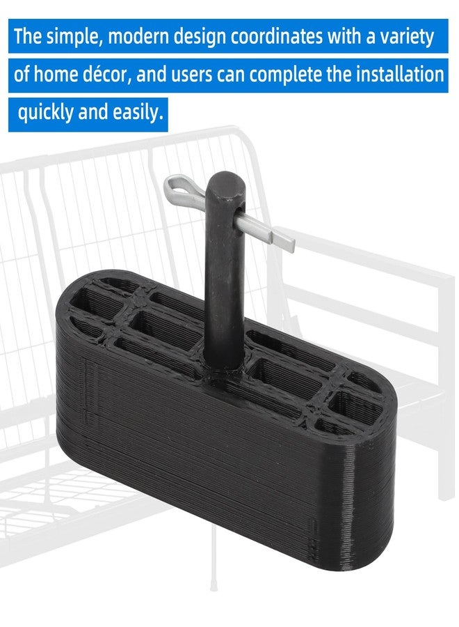 MOTOQUEEN Futon Frame Oblong Roller/Slider/Glider/Dowel Hardware Part Plastic Piece with Pin - Image 3