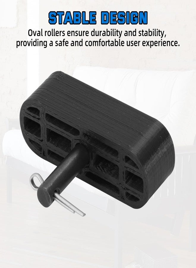 MOTOQUEEN Futon Frame Oblong Roller/Slider/Glider/Dowel Hardware Part Plastic Piece with Pin - Image 4