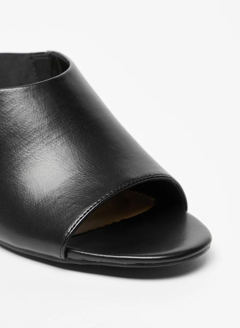 Flora Bella Solid Slip-On Sandals with Wedge Heels