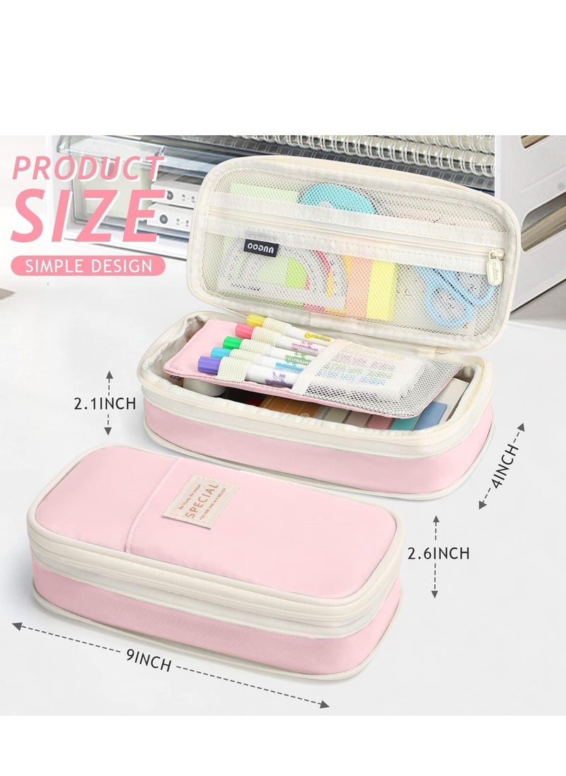 TRASSLE Big Capacity Pencil Pen Case Bag with Zipper Office College School Storage Large Capacity Bag Pouch Holder Box Organizer Colorful  - Image 4