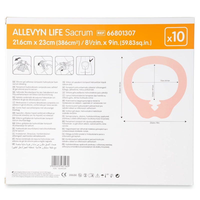 ALLEVYN Life 38075830 Smith and Nephew Foam Dressing Sacrum Large 812 Width 9 Length - Image 2