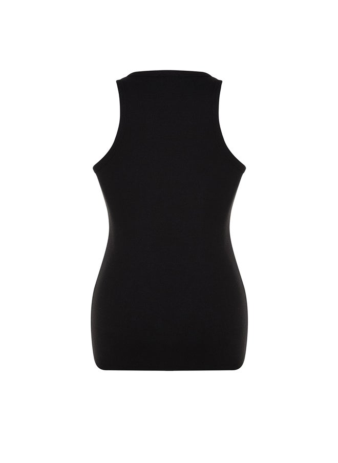 trendyol - Black Halter Neck Basic Knitted Undershirt TBBSS23CV00001 - Image 1