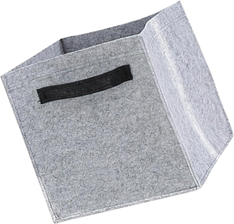 Large Foldable Felt Laundry Hamper with Handles Extra-large Capacity Dirty Clothes Organizer Basket for Home and Dorm Lightweight Collapsible Storage Bin for Clothes Grey - Image 1