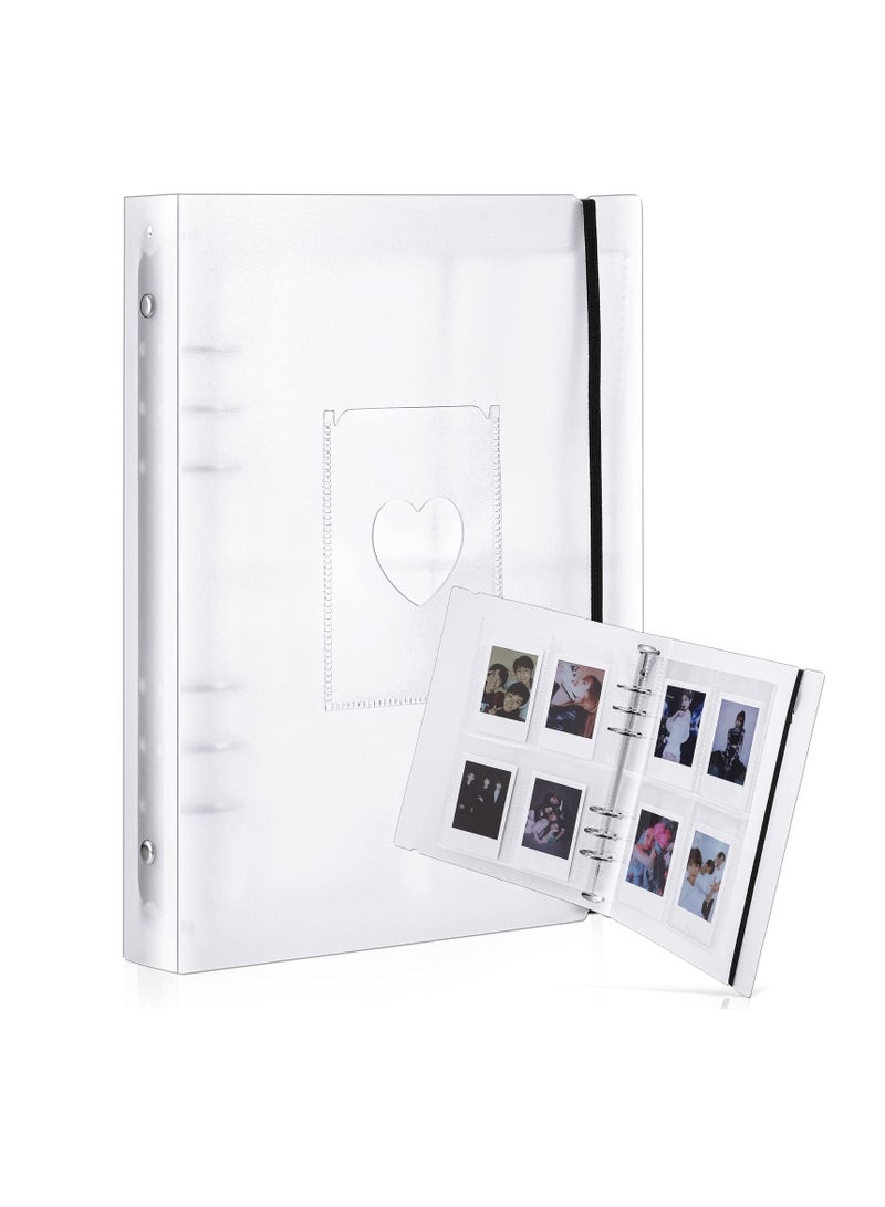 SYOSI Mini Photo Album with 20 Pcs Inner 6 Ring Photocard Binder A5 Kpop Photocard Holder Book Photo Card Holders Photo Album Folder Clear Photocard Sleeves for Business Card, or Picture (4 Photo Style)  - Image 1