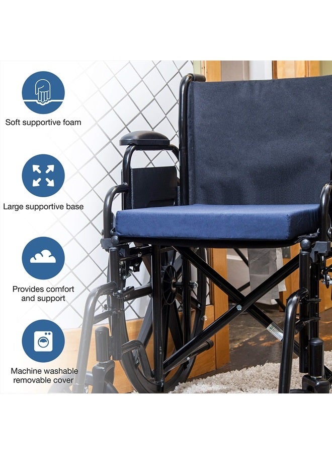 DMI Navy Polyfoam wheel chair cushion 2'x16'x18' - Image 2