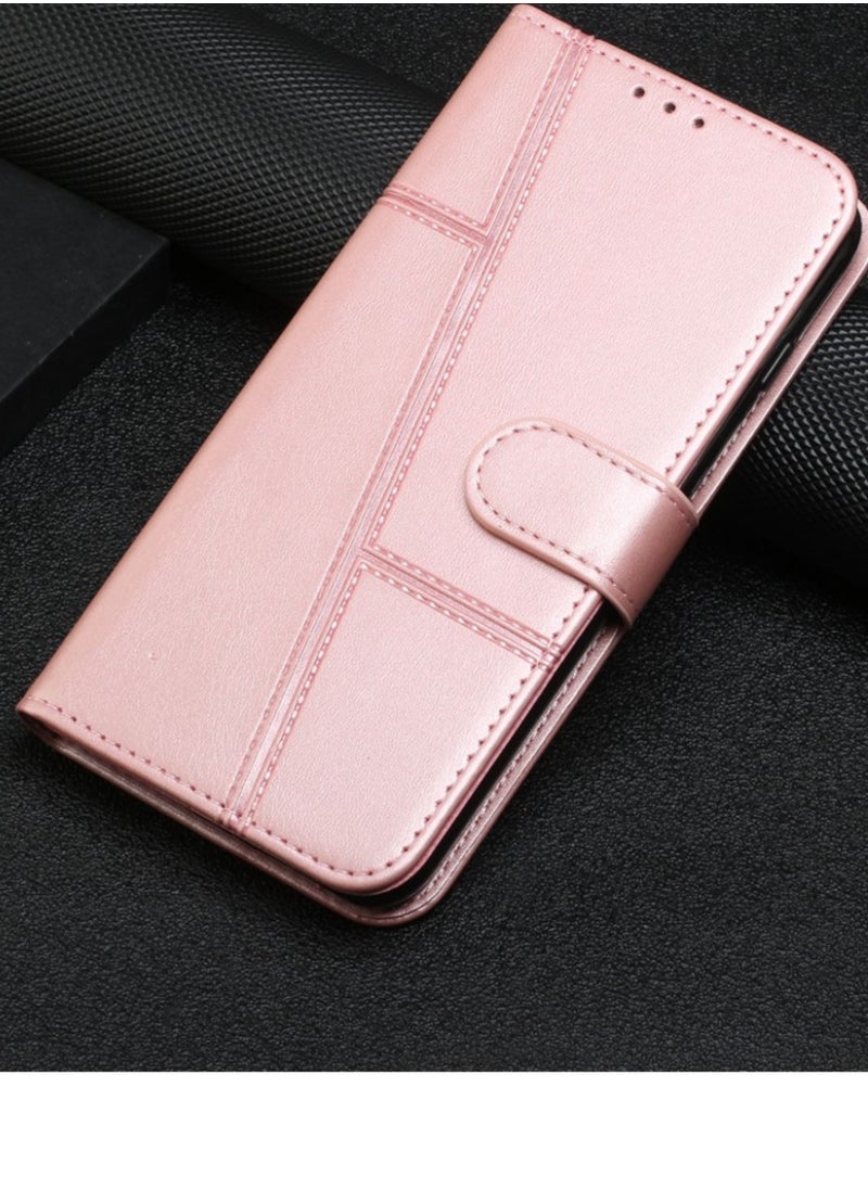 Tecno Spark Go 2024 Case,Premium Tecno Spark Go 2024 Leather Wallet Cover with Card Holder Kickstand Magnetic Closure Flip Folio Case for Tecno Spark Go 2024,Pink