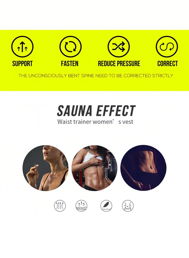 مشد خصر قابل للتعديل للنساء، حزام تنحيف مع ضمادة ساونا للبطن، مشد خصر مع حزام ضغط لتشكيل البطن، مشد خصر مقاس L - Image 2