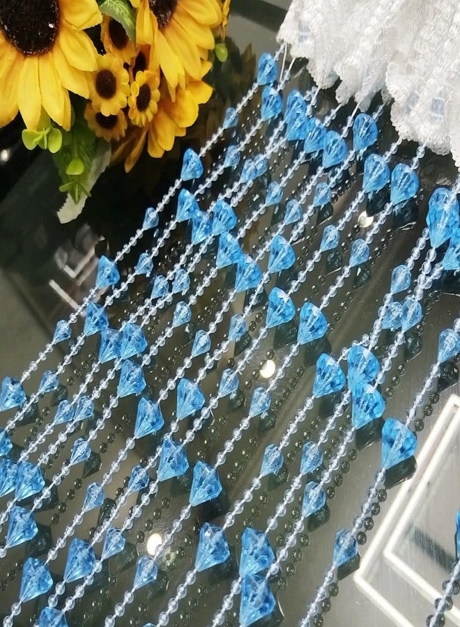 ave split Beaded Curtain Doorways Acrylic Hanging Door Beads String Curtains Tassel Room Divider Screen Decor for Doorway Window Living Room Wedding 053dzs (Dark Blue) - Image 4