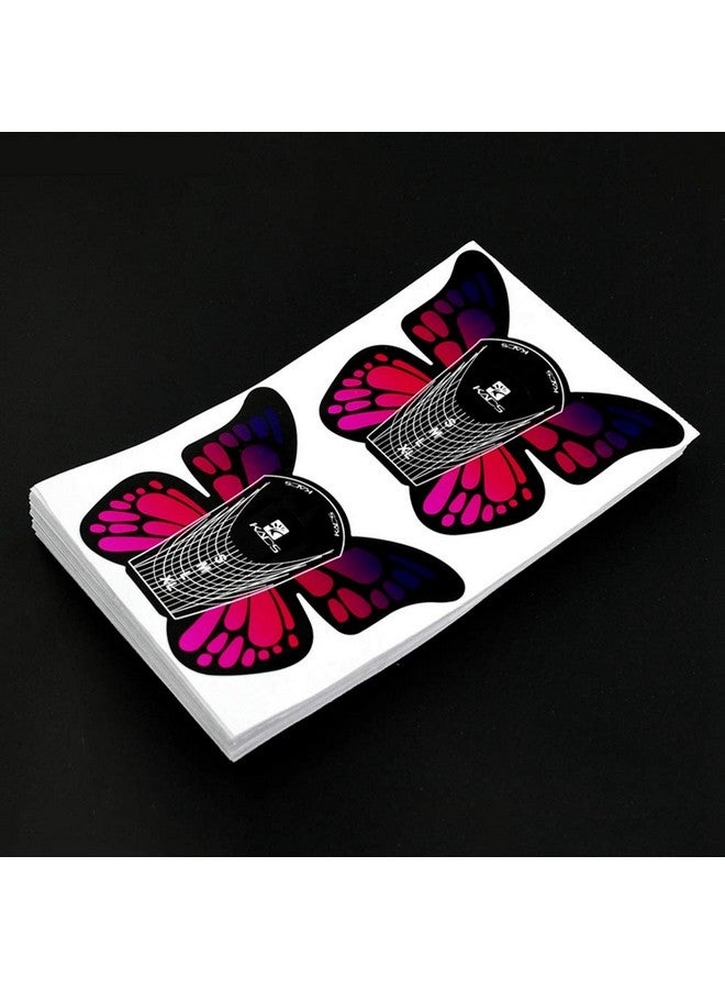 KADS 100Pcs In 1 Roll Big Size Butterflyshape Self Adhesive Gel Nail Extension Nail Forms For Acrylic Nails Tips - Image 5