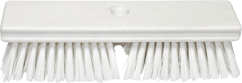 SPARTA Plastic Floor Scrub Brush, Brush Head Only, Deck Brush with ACME Standard Thread Fitting for Deck, Industrial Kitchens, and Hospitals, 10 Inches, White - Image 1