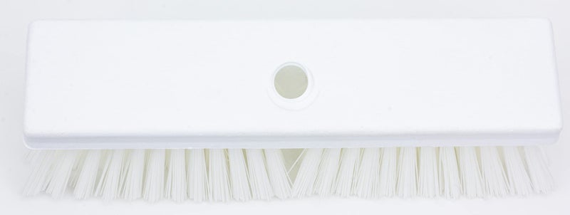 SPARTA Plastic Floor Scrub Brush, Brush Head Only, Deck Brush with ACME Standard Thread Fitting for Deck, Industrial Kitchens, and Hospitals, 10 Inches, White - Image 2