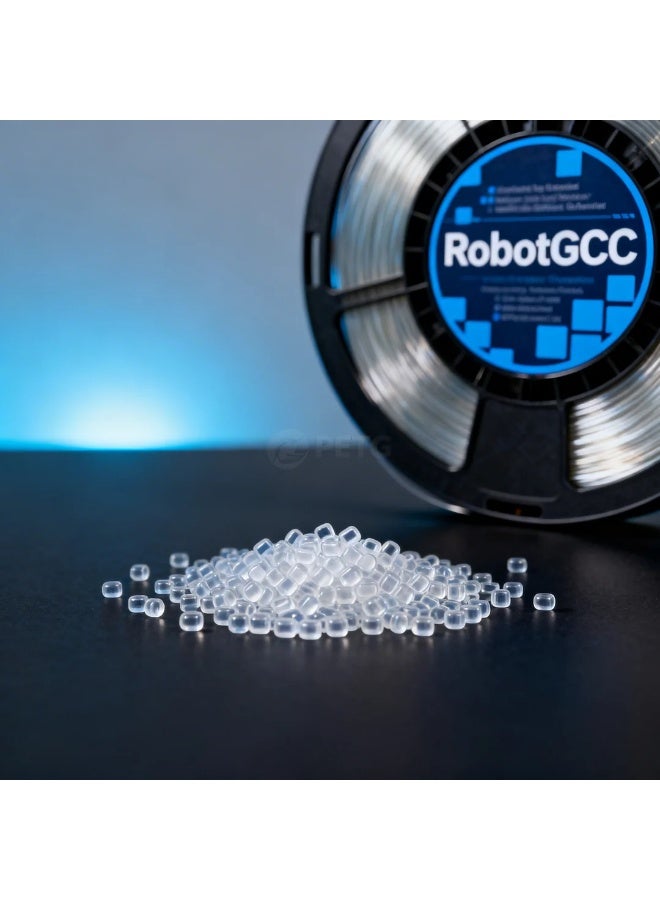 robotgcc PET Transparent Blue 3D Printer Filament 1.75mm Crystal Clear Blue Printing Material High Strength Low Moisture Durable FDM Filament for Functional Parts Engineering Prototypes Decorative Models and Creative Manufacturing - Image 4