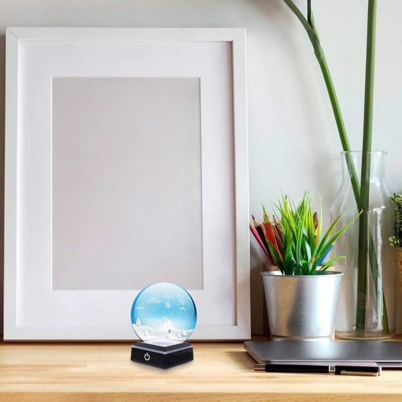 Glowing Crystal Ball Stand Black Plastic Display Base For Desktop Decor - Image 4