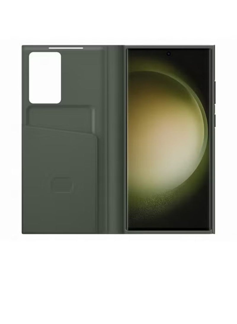 Galaxy S23 Ultra Smart View Wallet Case Green - Image 4