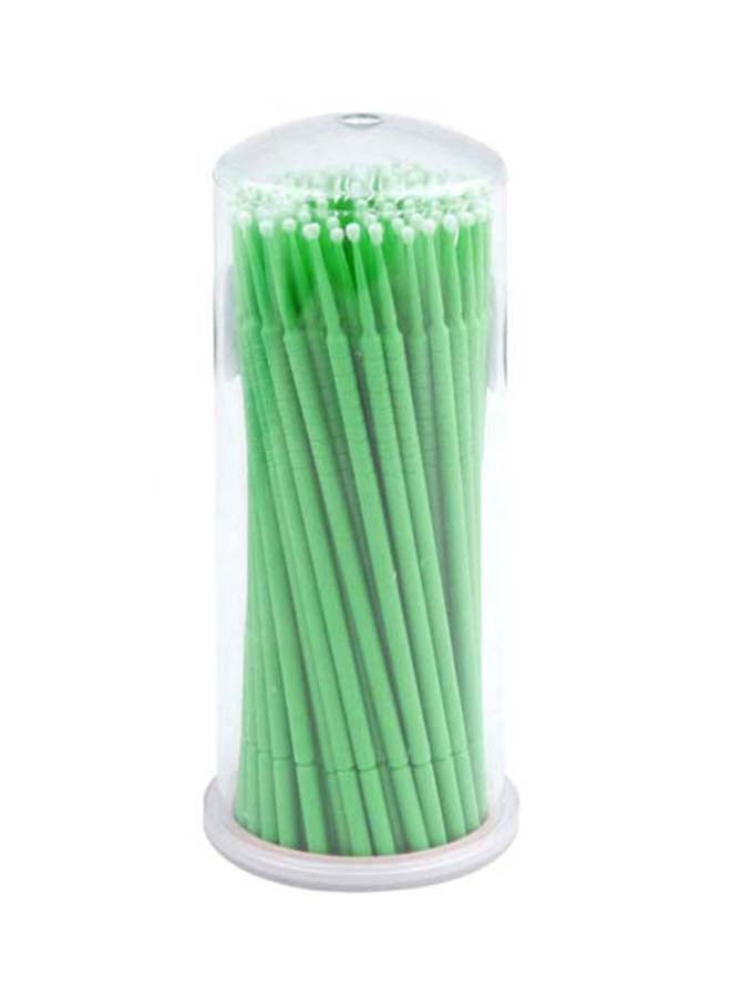 100-Pieces Disposable Micro Brushes Applicators Cotton Swab, LXCMB - Green - Fine 2.0 mm
