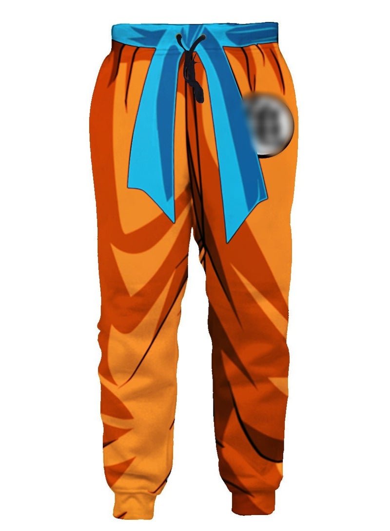 KUYING New Dragon Ball Printed Straight Tube Loose Casual Pants - Image 1