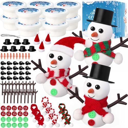 AWHETIE 10 Pack Stocking Stuffers for KidsChristmas Crafts for Kids BulkBuild a Snowman Crafts Kit Modeling ClayChristmas Stocking Stuffers Gifts Activities for Boys Girls - Image 1