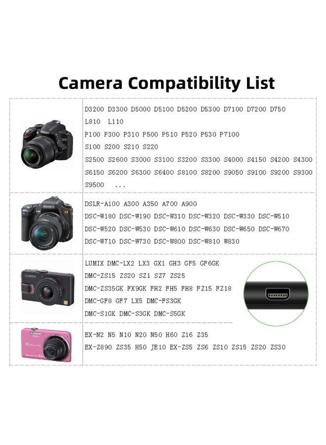 إيغويل كابل USB إلى VMC-15FS ذو 10 سنون لمزامنة البيانات مع كاميرات سوني هاندي كام (1.5 متر، عبوة واحدة) - Image 2