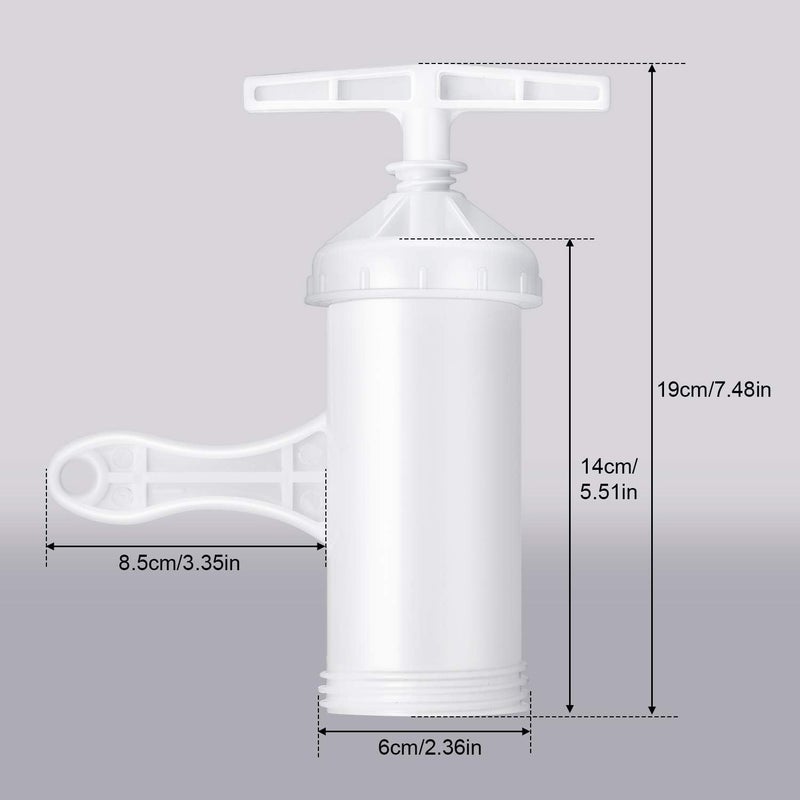 Mudder Sausage Stuffer Manual Maker Plastic Meat Filler Funnel Tubes Filling Tool for Hand Operated Food Grinder for Holiday Christmas Household Use - Image 2