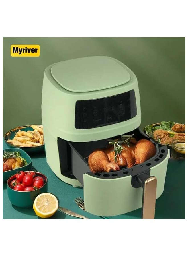 vesus 1500W air fryer Rapid Air Circulation System | 80-200C Adjustable Temperature Control for Healthy Oil Free & Low Fat Cooking | 60 Minute Manual Timer | Overheat Protection - Image 3
