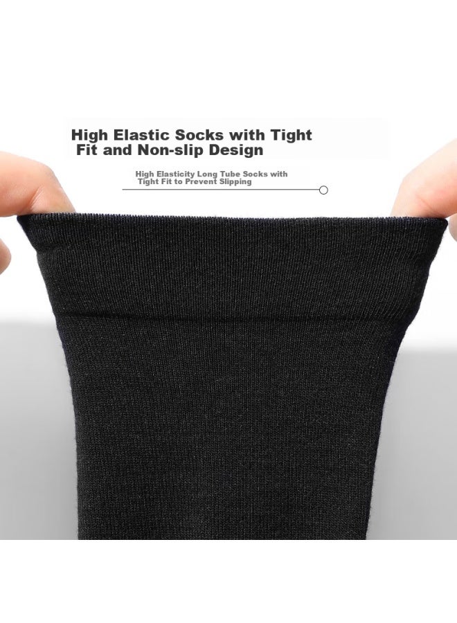 LANG SHA Langsha Men's Long Tube Socks Winter Men's Socks Pure Cotton Black And White Spring And Summer High Tube Cotton Socks - Image 5