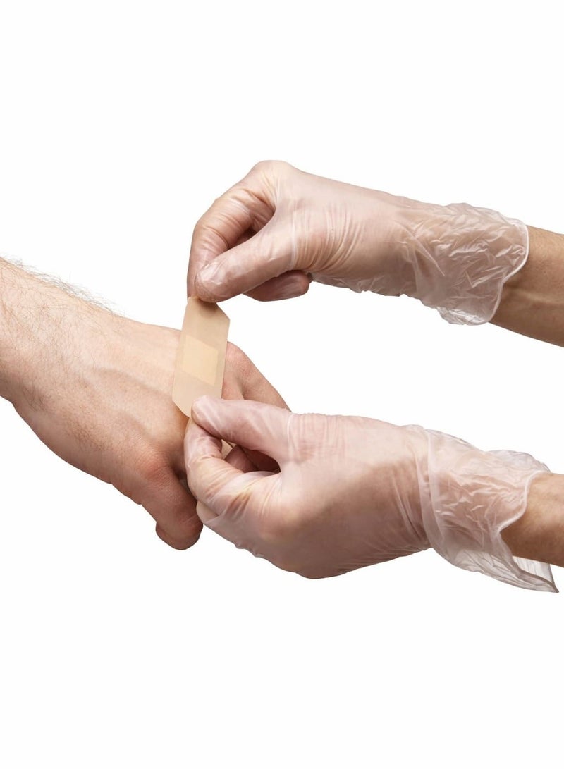 TouchFlex Disposable Vinyl Exam Gloves Small Powder Free Medical Grade Latex Free Protective Gloves for Medical, Cleaning & Food Handling Box of 100 - Image 4