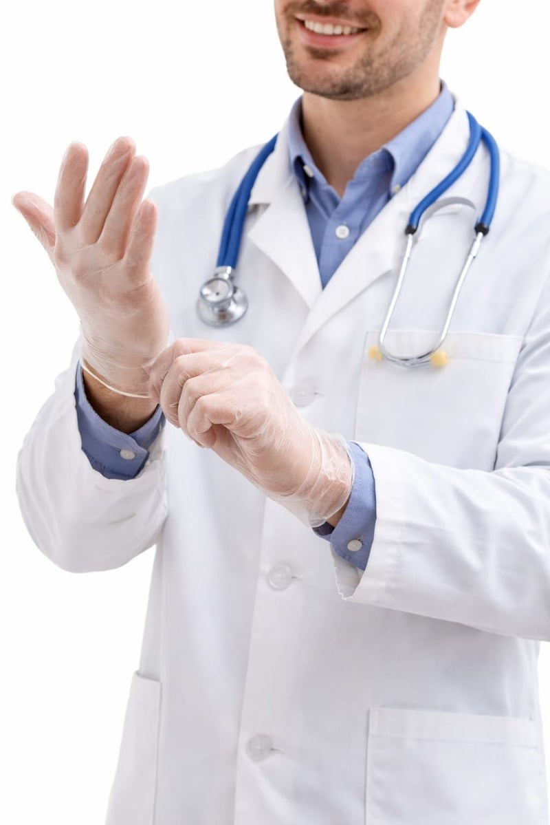 TouchFlex Disposable Vinyl Exam Gloves Small Powder Free Medical Grade Latex Free Protective Gloves for Medical, Cleaning & Food Handling Box of 100 - Image 5