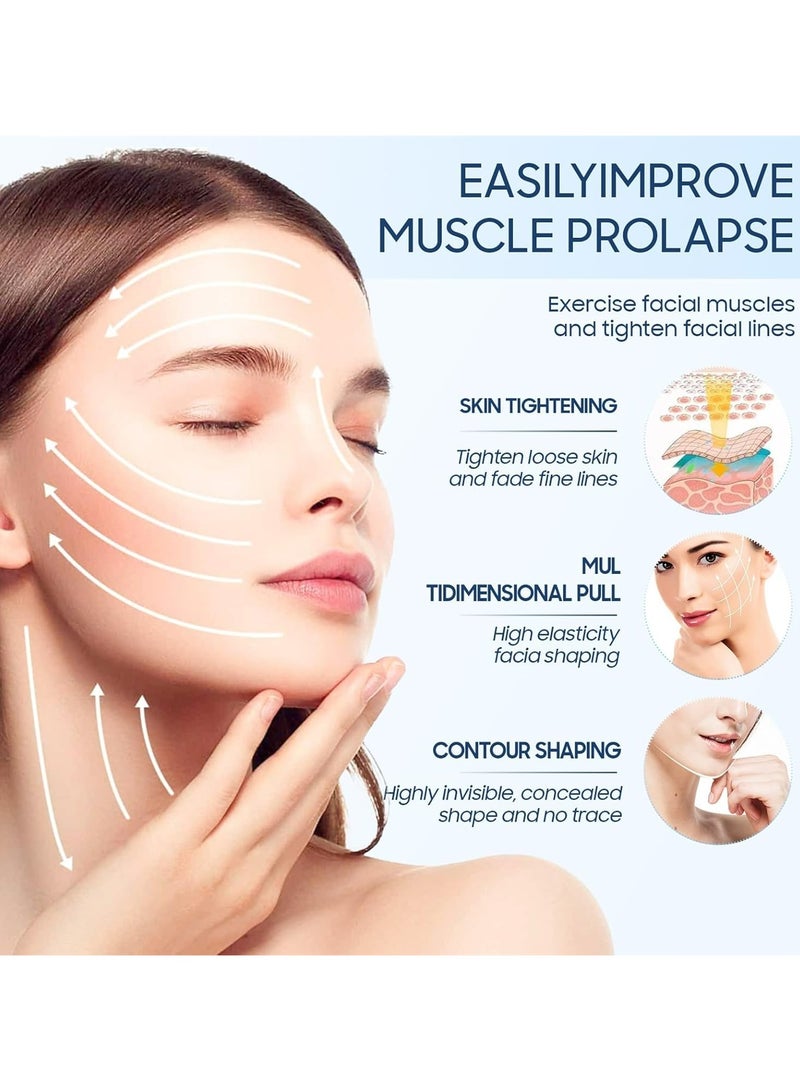 KHAJUL 60PCS Face Lift Tape, Wrinkle Patches, High Elasticity, Invisible Lifting for Eyes/Double Chin/Jowls, Waterproof V-Shape Stickers, Saggy Skin Care - Image 2