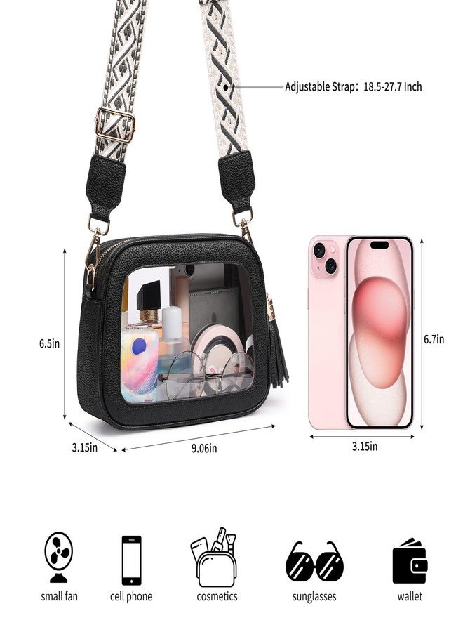 FALAN MULE Clear Crossbody Bags for Women,Stadium Approved Purse for Women for Concerts Sports Events Festivals - Image 2