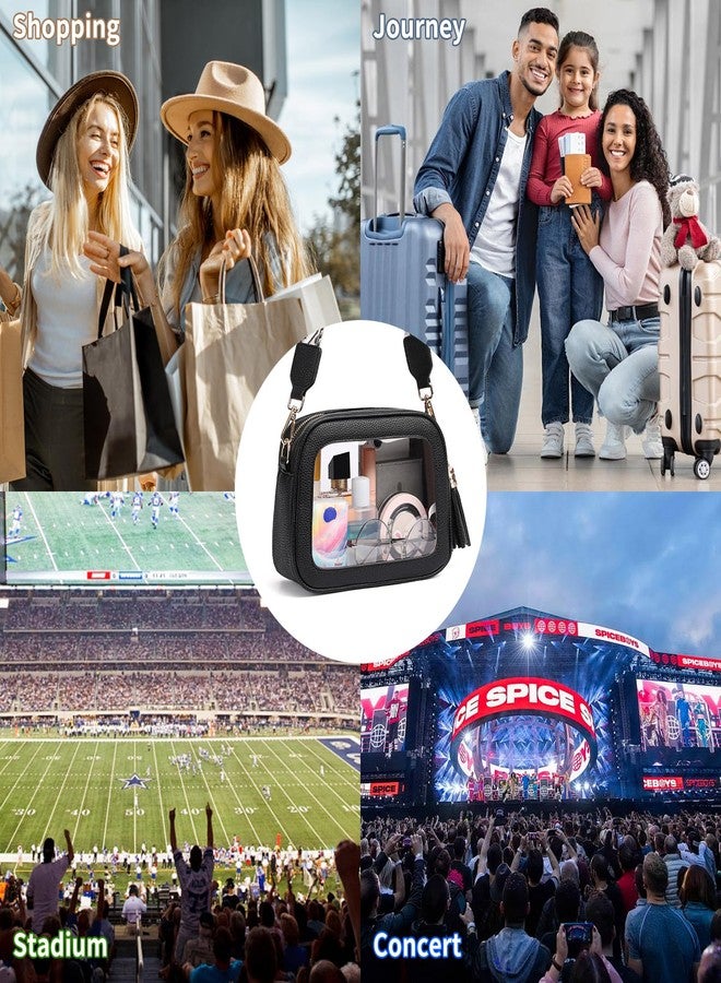 FALAN MULE Clear Crossbody Bags for Women,Stadium Approved Purse for Women for Concerts Sports Events Festivals - Image 5