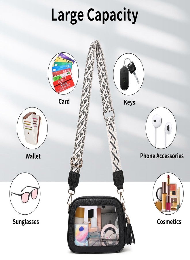 FALAN MULE Clear Crossbody Bags for Women,Stadium Approved Purse for Women for Concerts Sports Events Festivals - Image 3