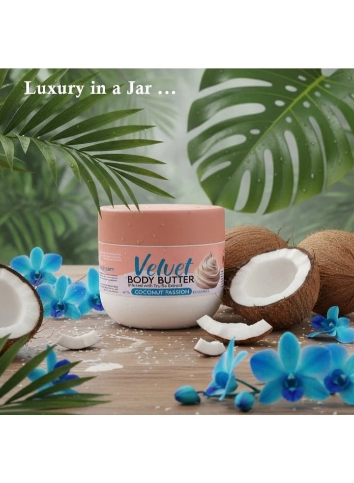 dr elvish Velvet Body Butter (Coconut Passion) to deeply hydrate and replenish the skin 200g - Image 4