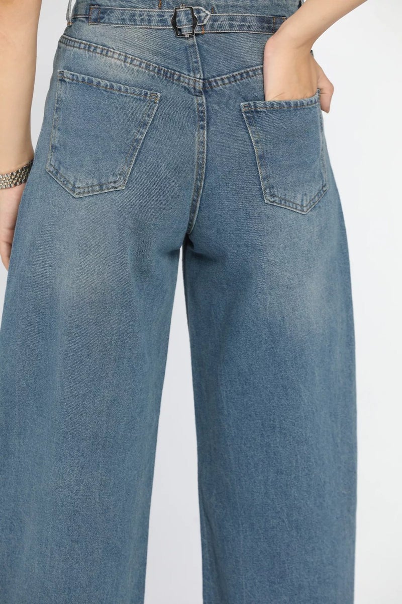 Gülseli High Waist Belt Detailed Women's Jeans  - Image 2