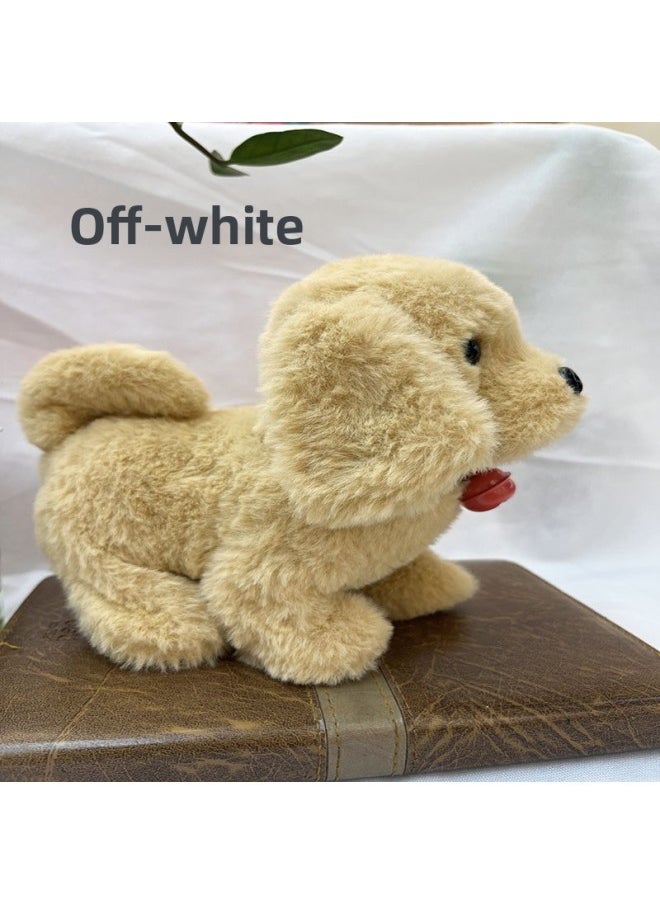 Plush Electric Toy Dog Simulation Electronic Pet Doll Dog Walking Tail Wagging Bell Children's Toy Dog-Color:Dark Brown  - Image 5