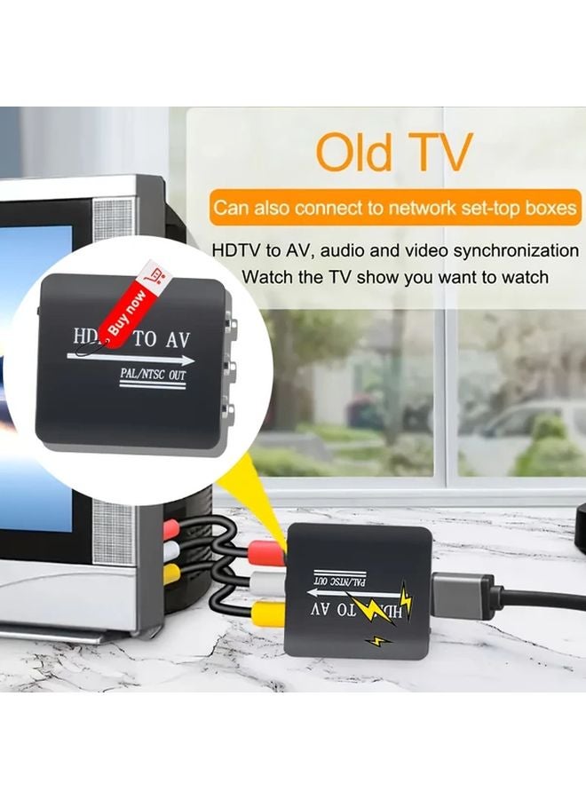 HD To RCA AV Converter 1080P HD Video PAL NTSC USB Powered For Home Theater Gaming - Image 1