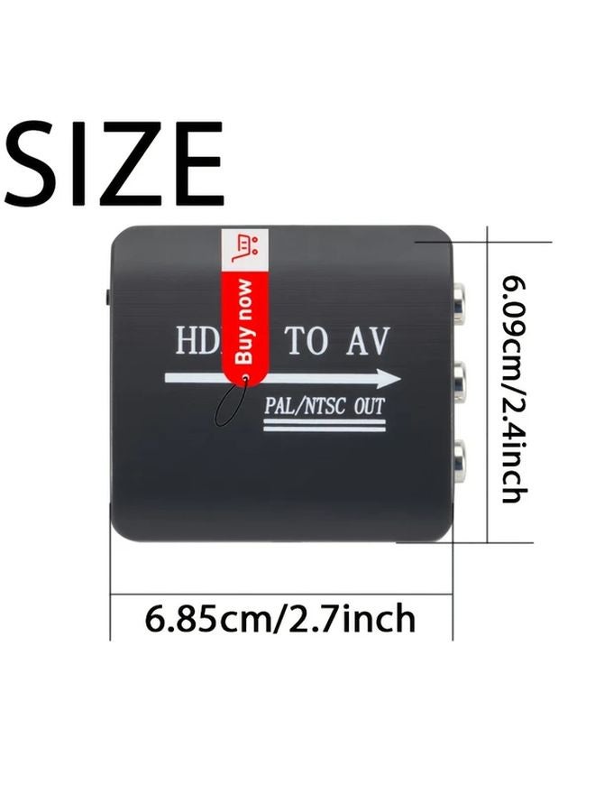 HD To RCA AV Converter 1080P HD Video PAL NTSC USB Powered For Home Theater Gaming - Image 3