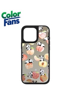 Soft Beige with Panda and Peach Illustrations