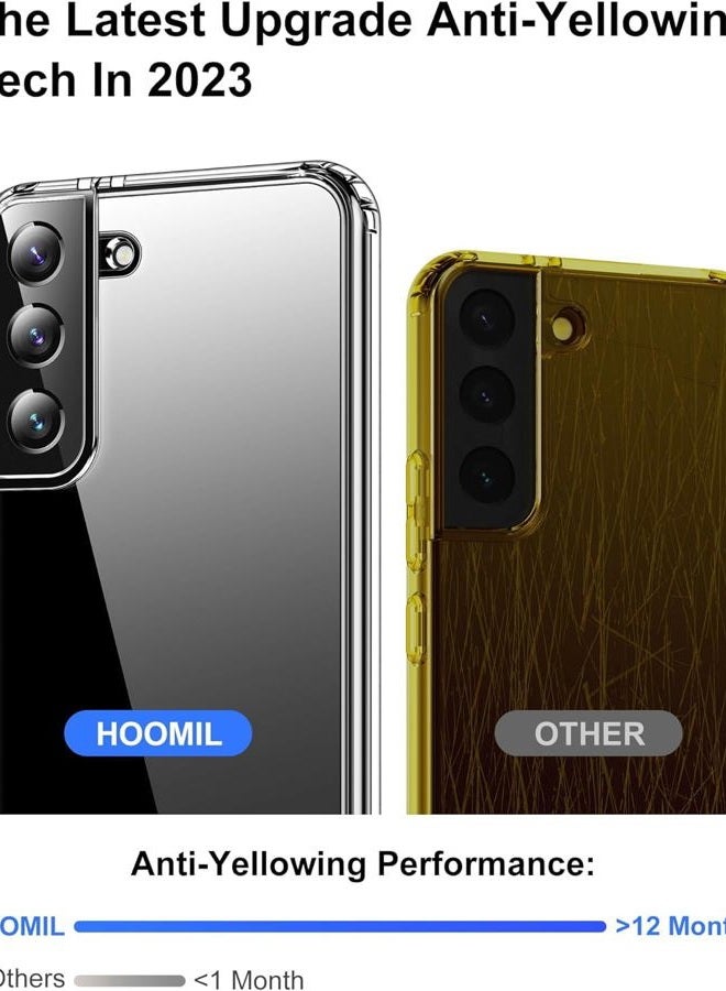 HOOMIL for Samsung Galaxy S21+ Plus Case Clear [Anti-Yellowing] Anti-Scratch Transparent Hard Back and Soft Edge [Military Grade Drop Protection] Shockproof Phone Cover - Crystal Clear - Image 4