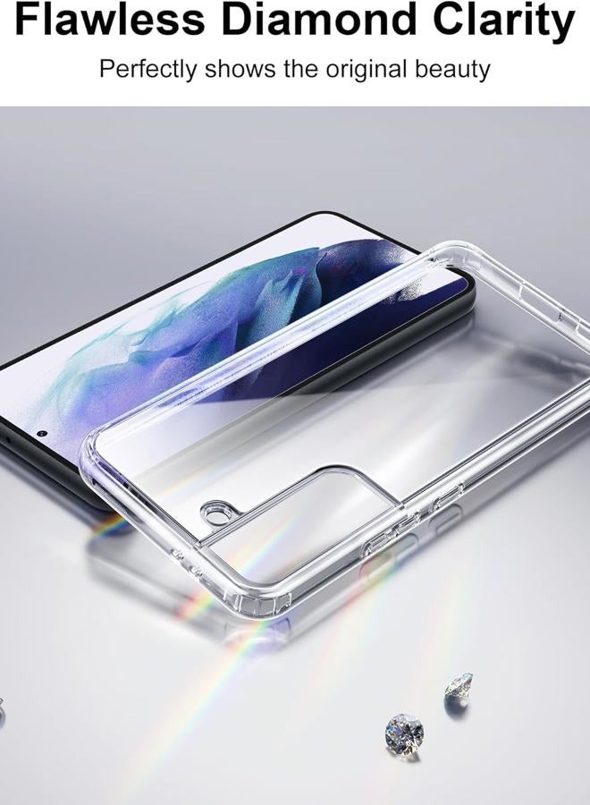 HOOMIL for Samsung Galaxy S21+ Plus Case Clear [Anti-Yellowing] Anti-Scratch Transparent Hard Back and Soft Edge [Military Grade Drop Protection] Shockproof Phone Cover - Crystal Clear - Image 3